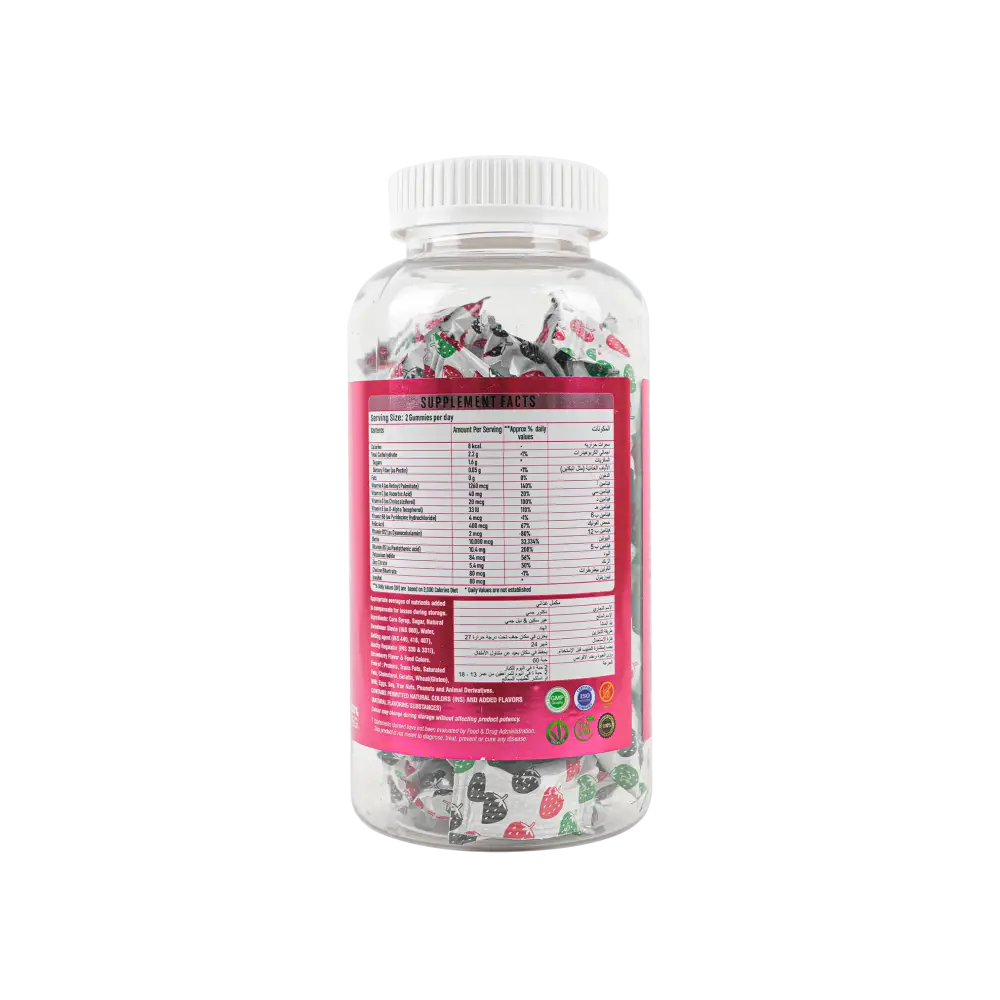 DR.Gummy Hair Skin Nails 60 Gummies-Strawberry