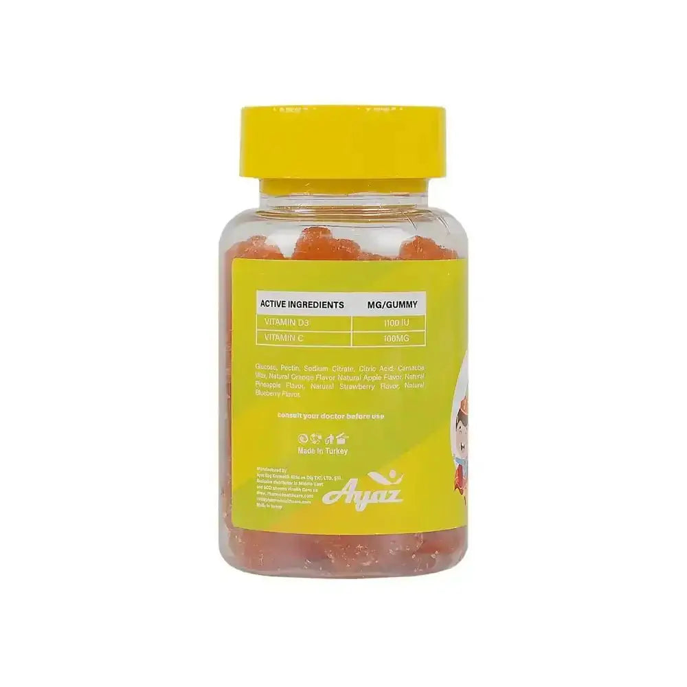 Ayaz İlac Kozmetik Gida - Dr.Helthy Vitamin D+ Vitamin C 60 Gummies - Pharmazone - 