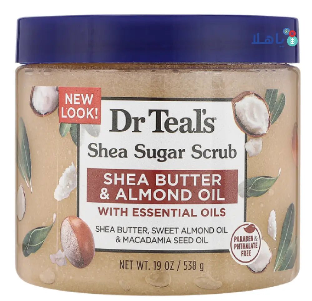 DR TEALS - Dr Teals Shea Sugar Scrub 538g - Shea Butter & Almond Oil - Pharmazone - 