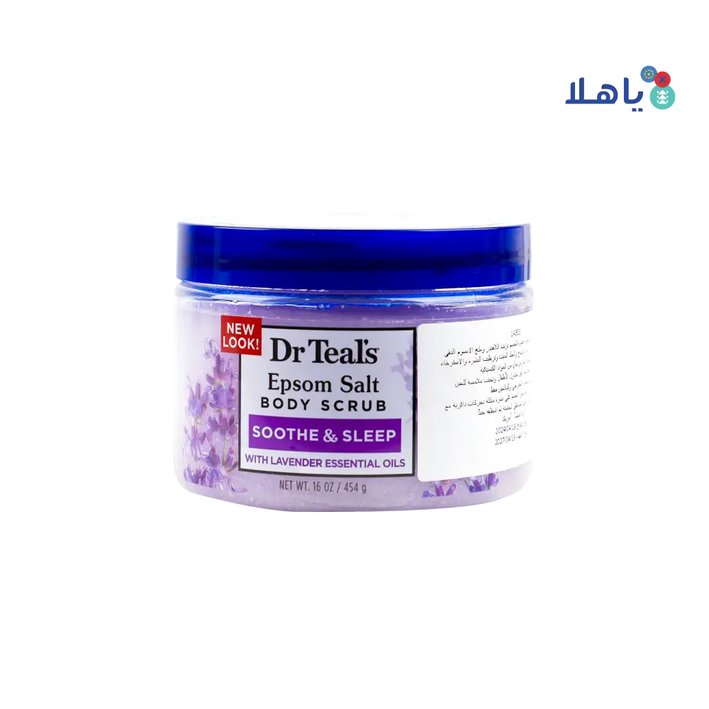 Dr Teals Epsom Salt Body Scrub 454g – Soothe & Sleep