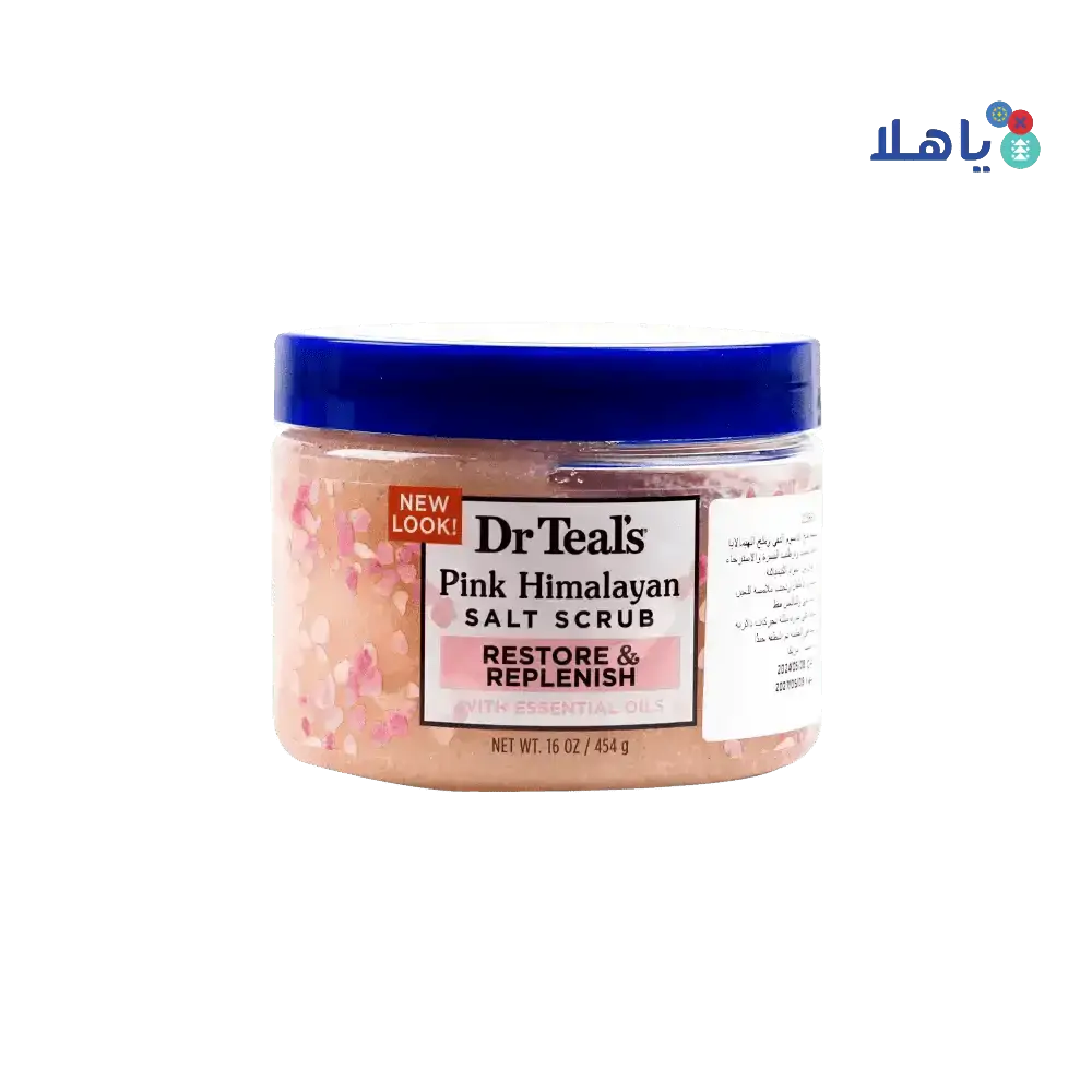 DR TEALS - Dr Teals Pink Himalayan Salt Scrub 454gâ€“ Restore & Replenish - Pharmazone - 