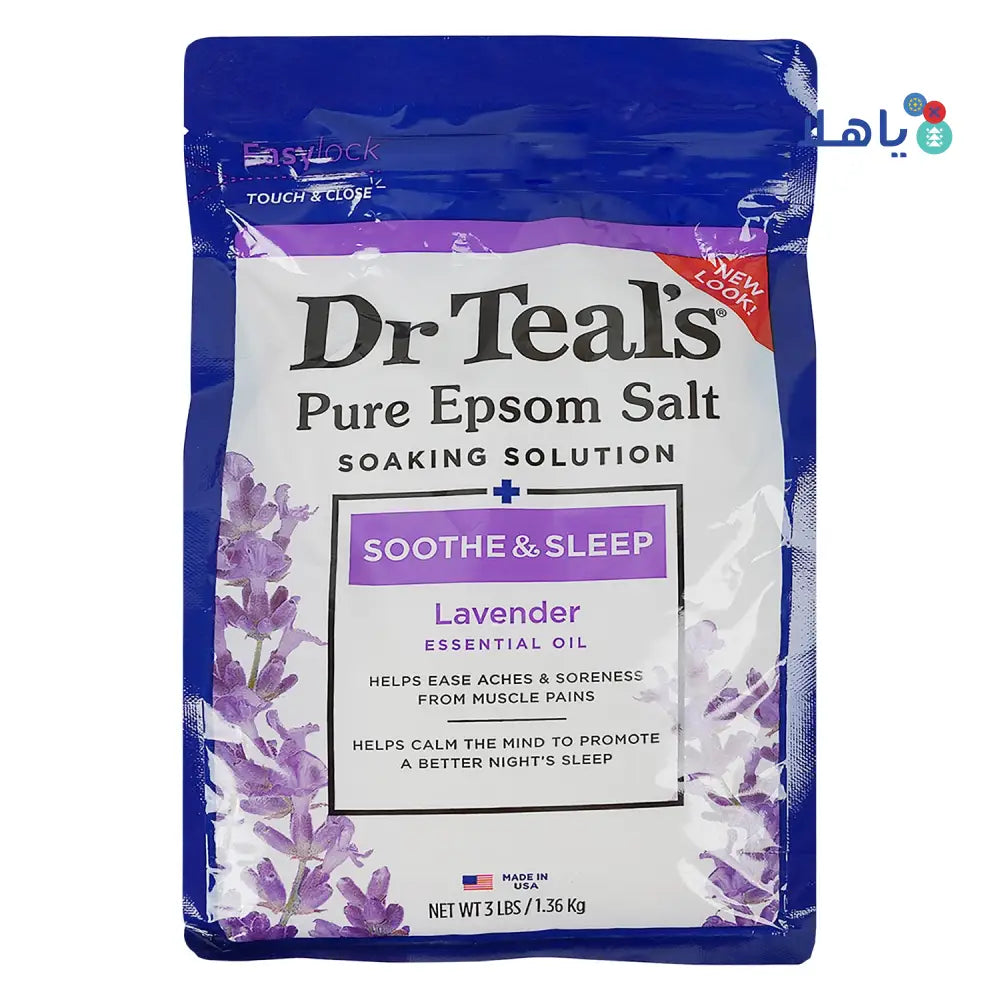 Dr Teals Pure Epsom Salt Soaking Solution 1.36Kg - Lavender