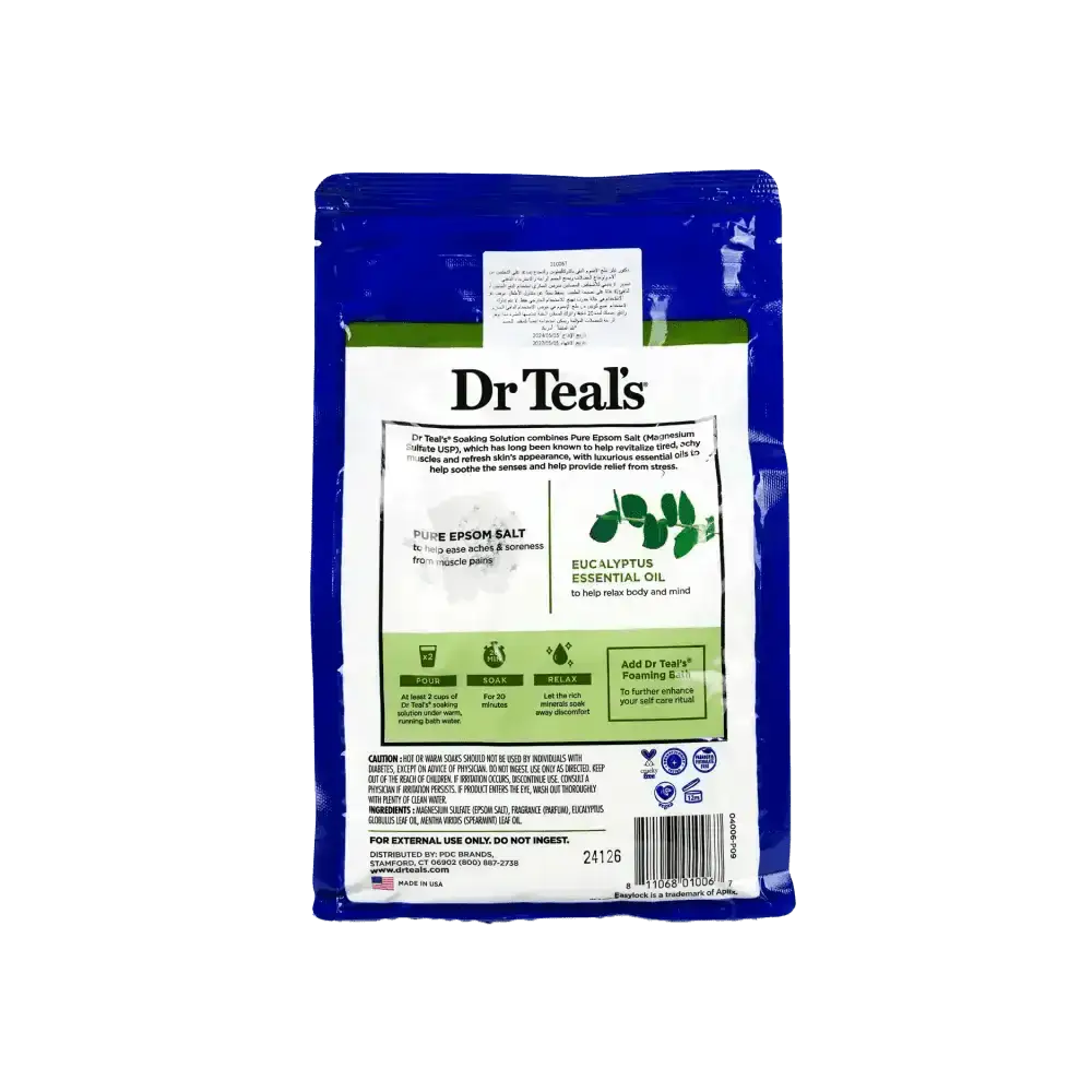 DR TEALS - Dr Teals Pure Epsom Salt Soaking Solution 1.36Kg - Spearmint - Pharmazone - 