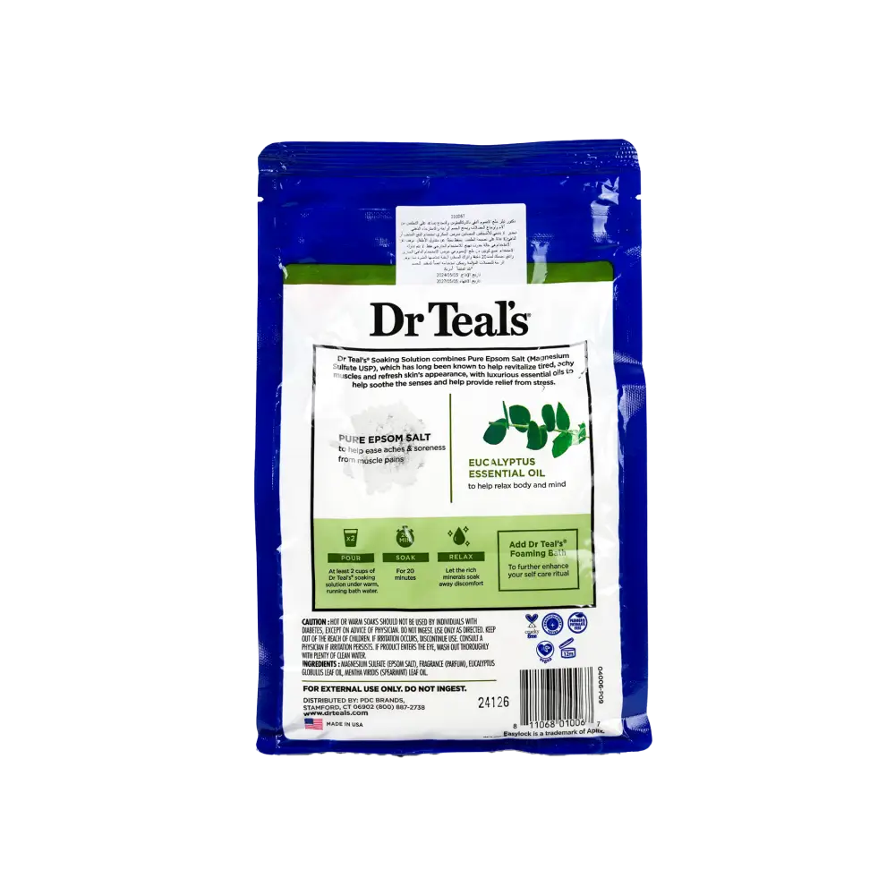 Dr Teals Pure Epsom Salt Soaking Solution 1.36Kg - Spearmint