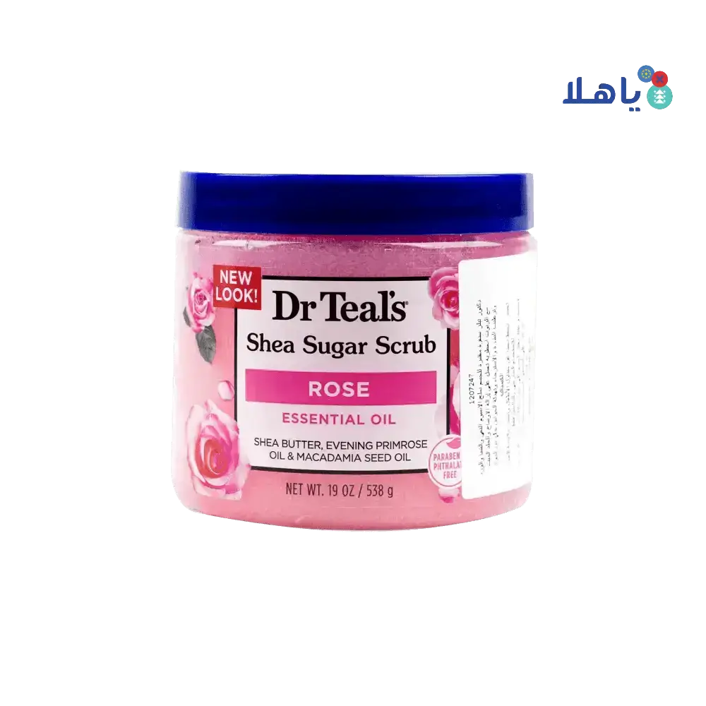 DR TEALS - Dr Teals Shea Sugar Scrub 538g â€“ Rose - Pharmazone - 