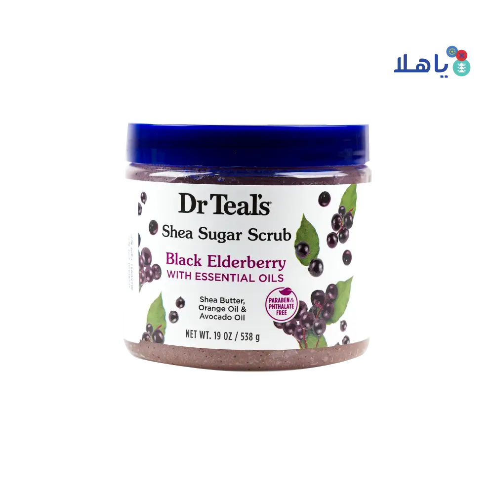 Dr Teals Shea Sugar Scrub 538g – Black Elderberry