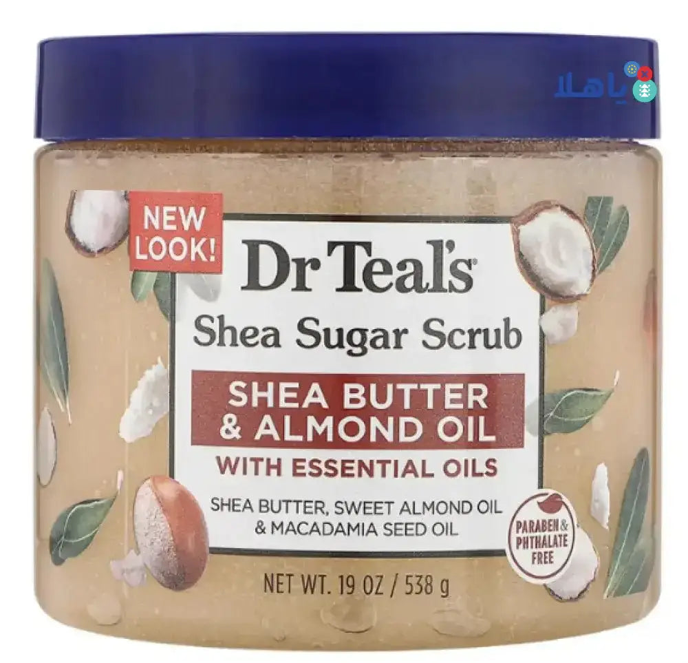 DR TEALS - Dr Teals Shea Sugar Scrub 538g - Shea Butter & Almond Oil - Pharmazone - 