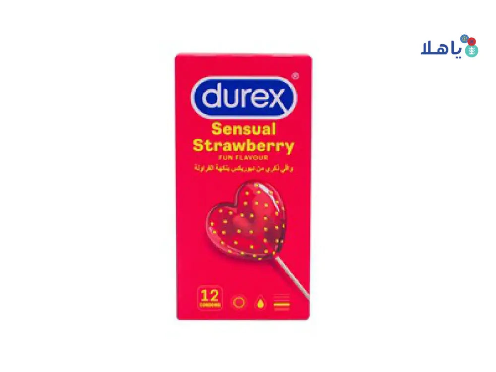 DUREX CONDOM SENSUAL STRAWBERRY 12PCS