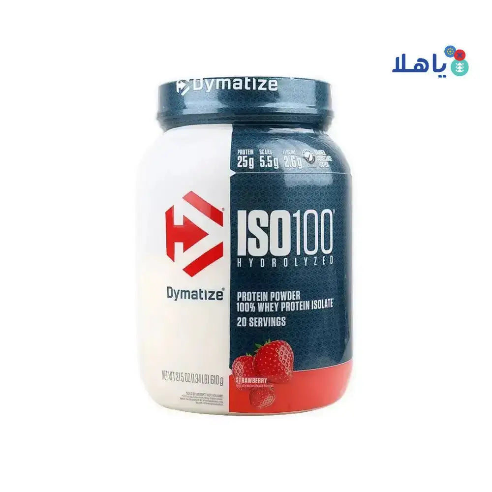 DYMATIZE - Dymatize Iso100 Hydrolyzed Protein Powder 610g - Strawberry - Pharmazone - 