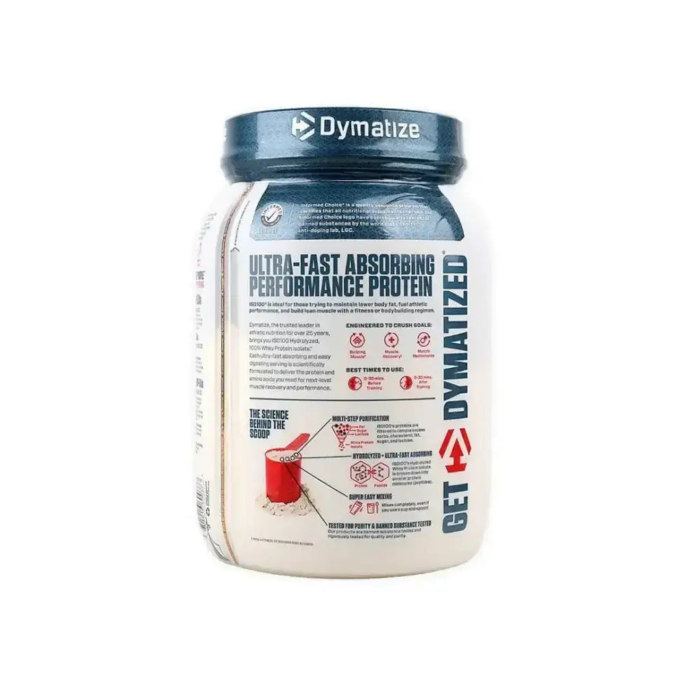 DYMATIZE - Dymatize Iso100 Hydrolyzed Protein Powder 610g - Strawberry - Pharmazone - 