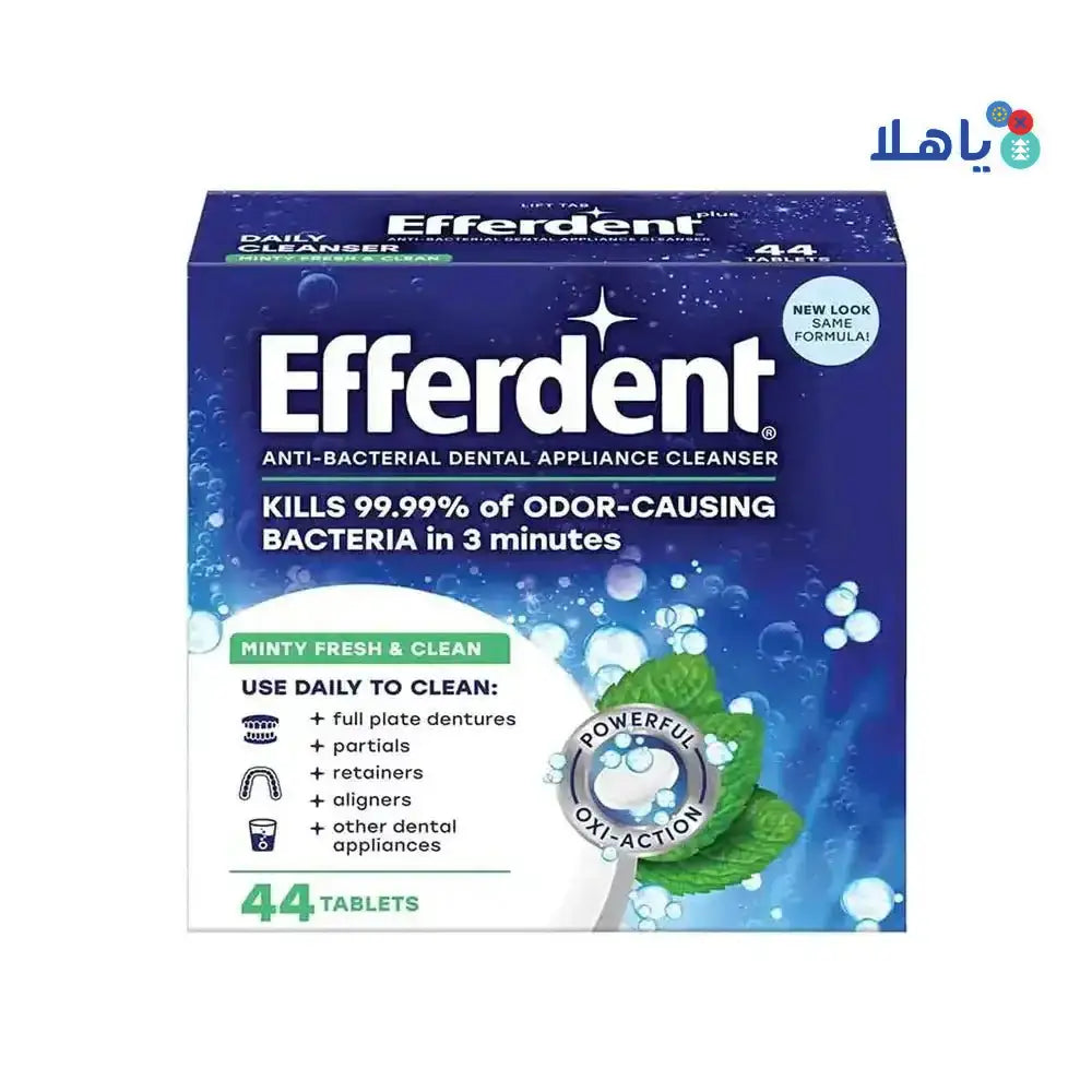 EFFERDENT - Efferdent Minty Fresh Denture Cleanser 44 Tablets - Pharmazone - 