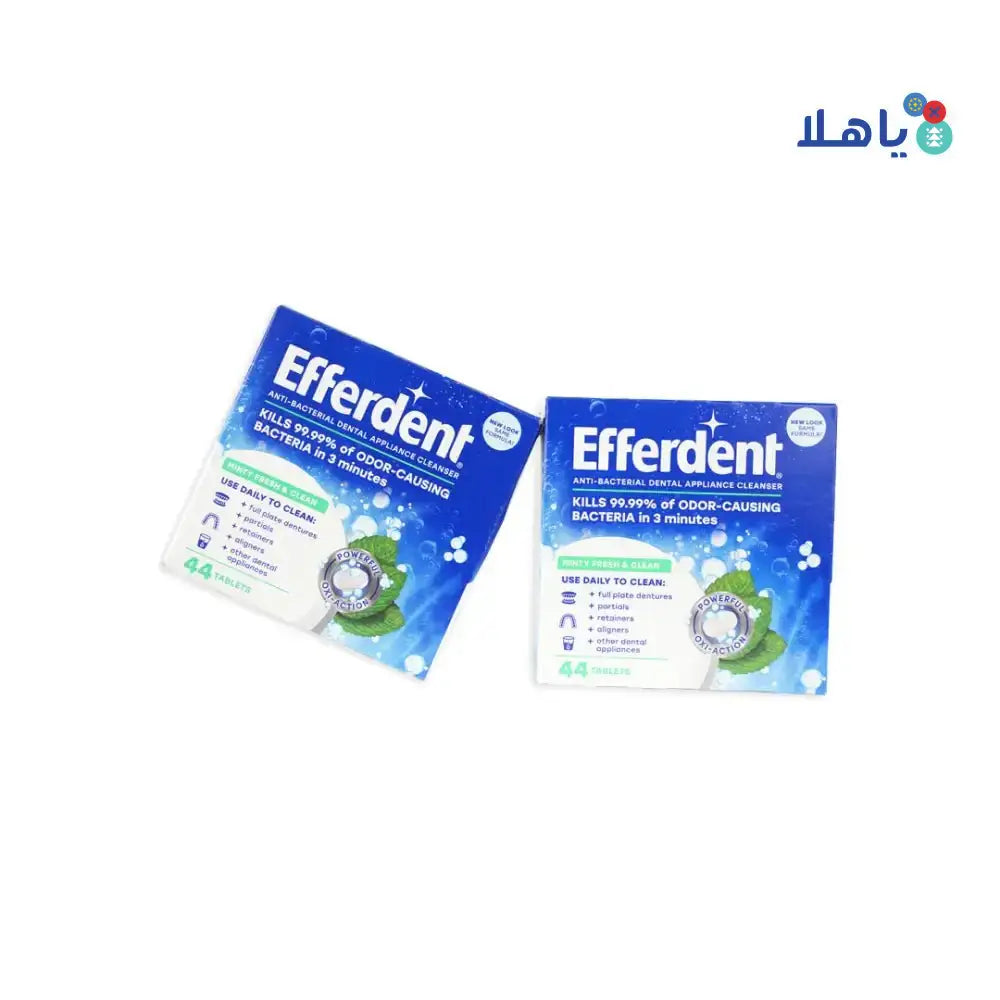 EFFERDENT - Efferdent Minty Fresh Denture Cleanser 44 Tablets Set - Pharmazone - 