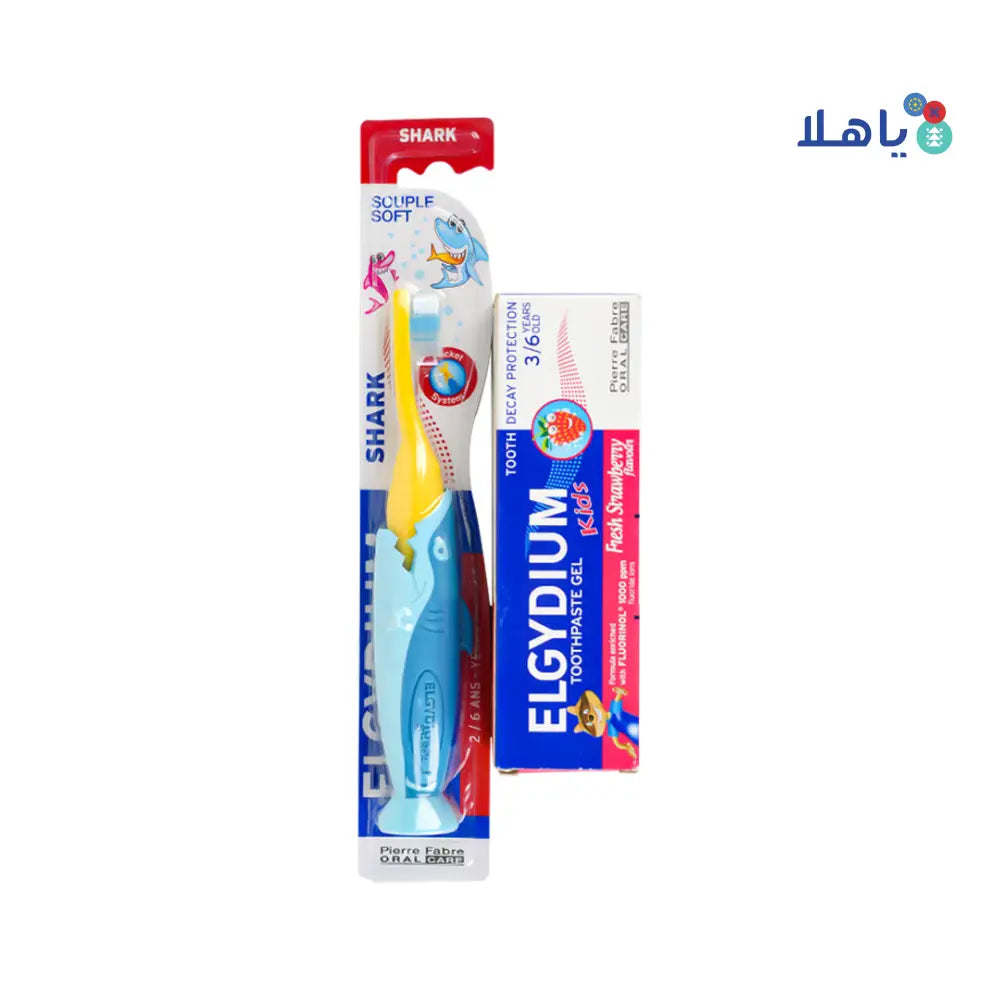 Elgydium Kids Strwaberry Toothpaste + Toothbrush Set