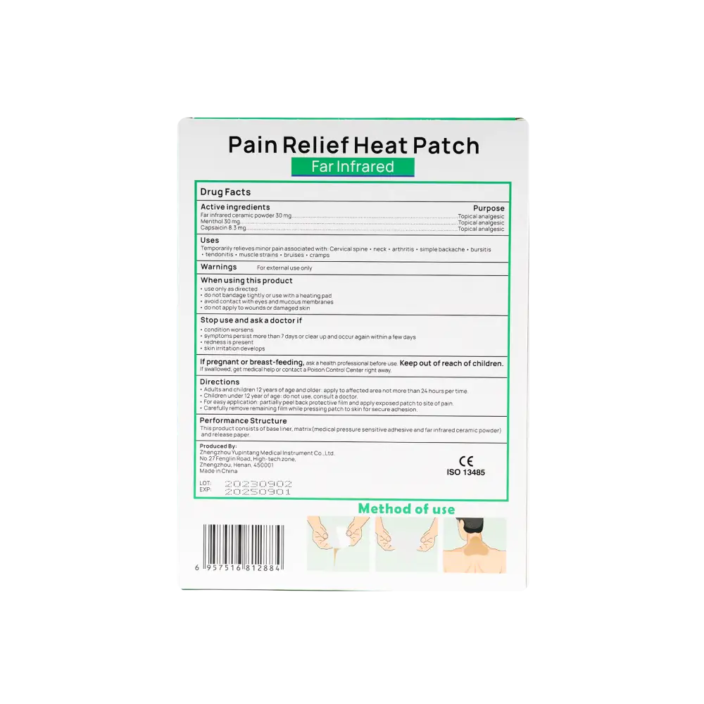 Enokon Pain Relief Heat Neck Patch 6pcs