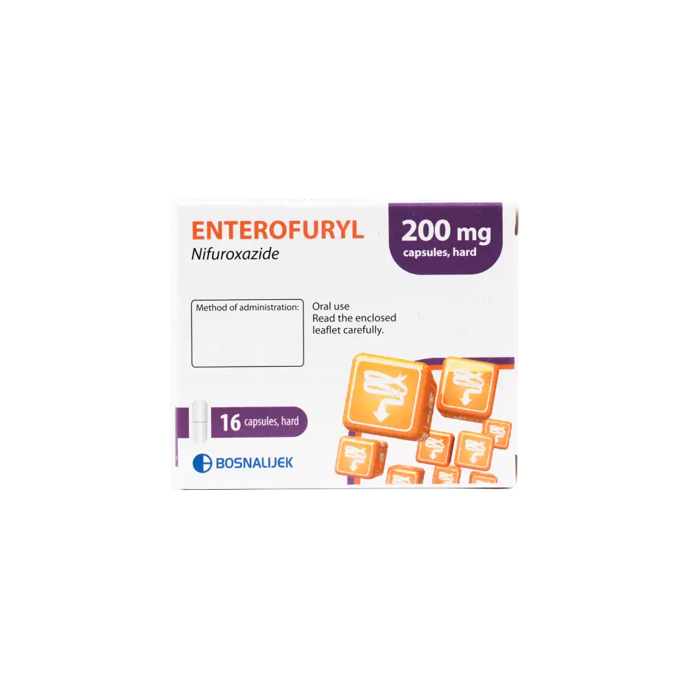 ENTEROFURYL 200MG/16 CAPSULES