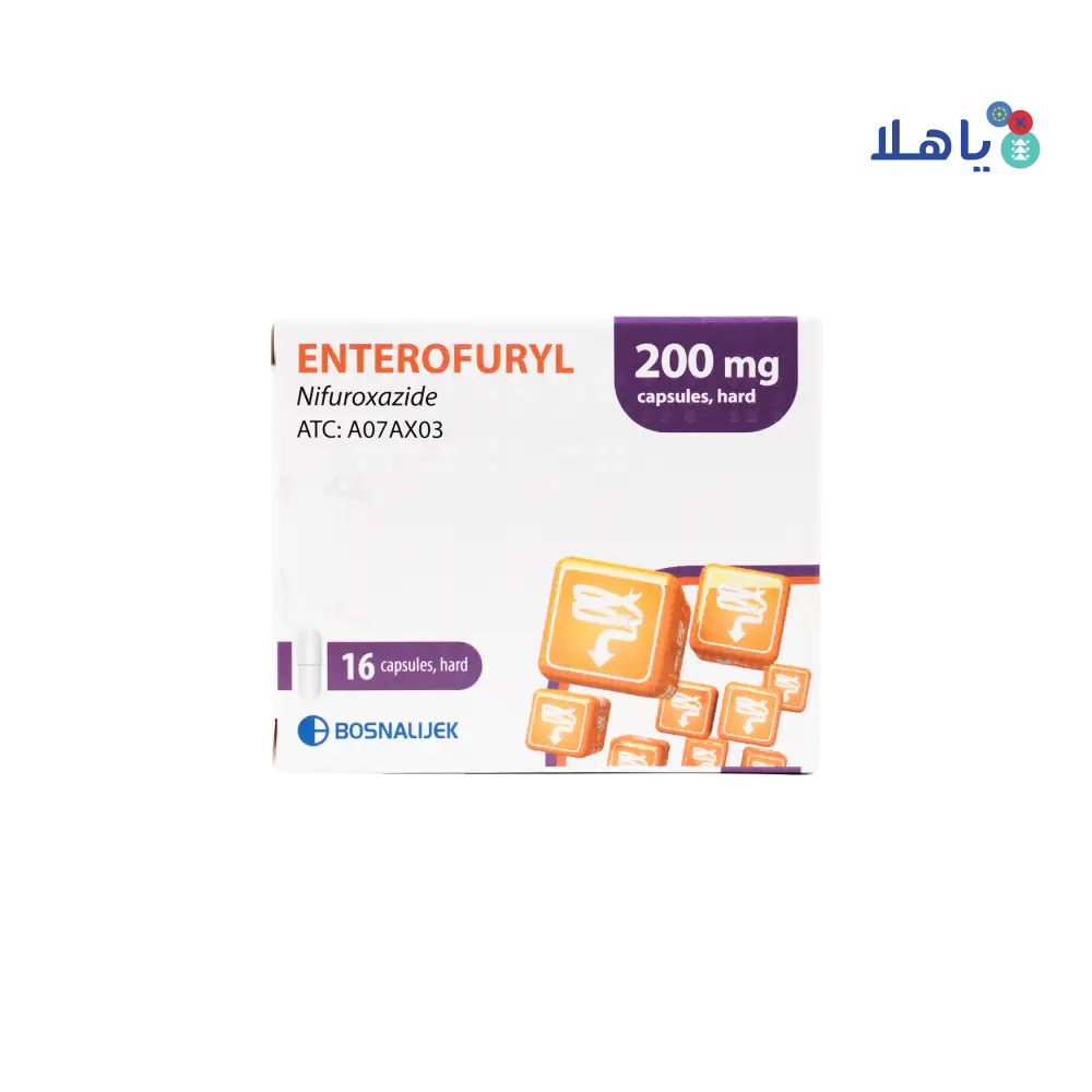 ENTEROFURYL 200MG/16 CAPSULES