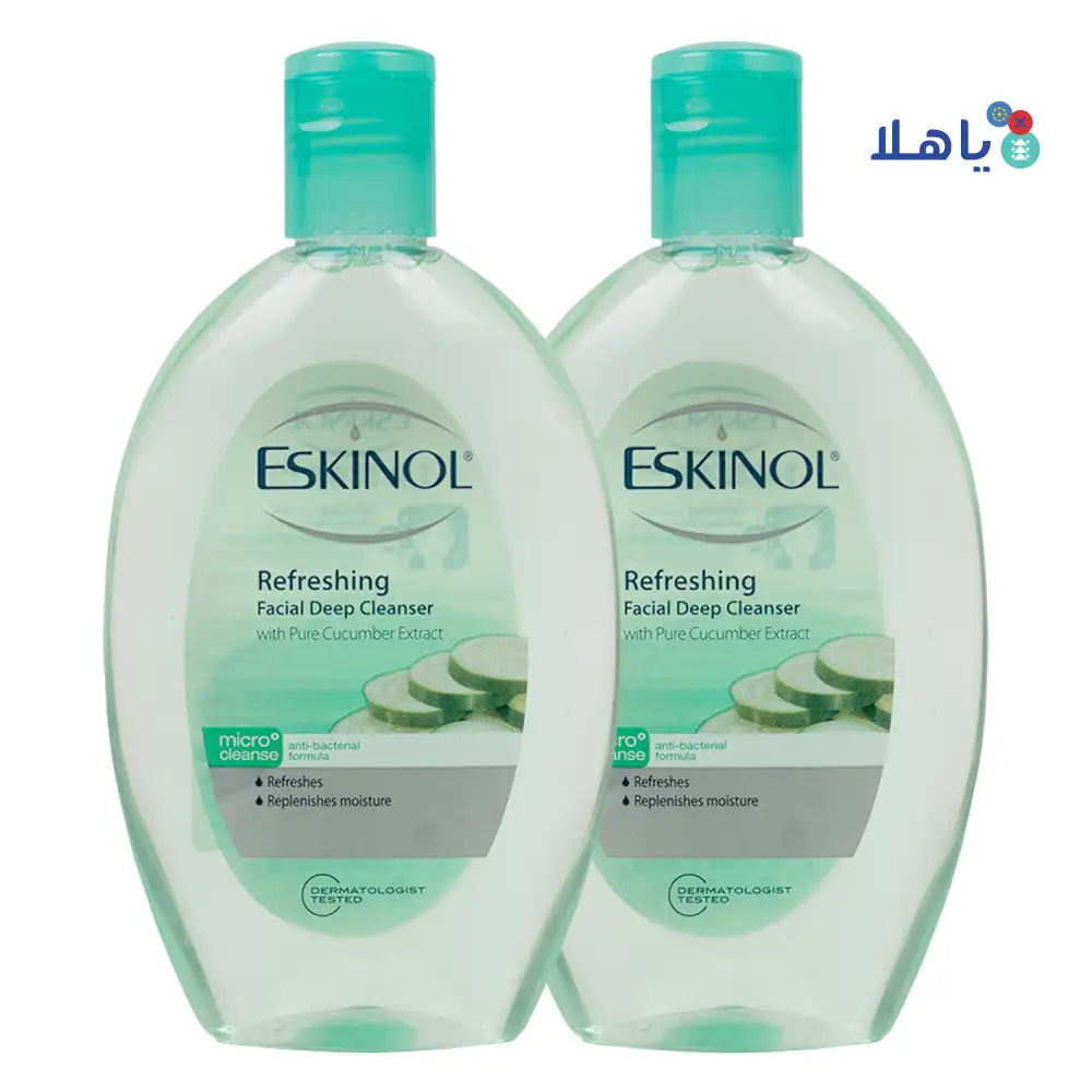 Eskinol Refreshing Facial DeepCleanser225ml-Cucumber1+1Offer