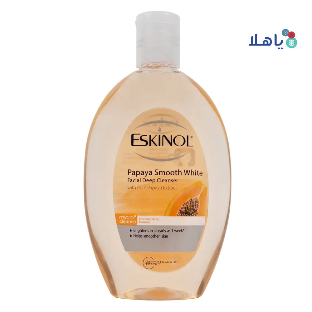 Eskinol Smooth White Facial Deep Cleanser 225ml-Papaya