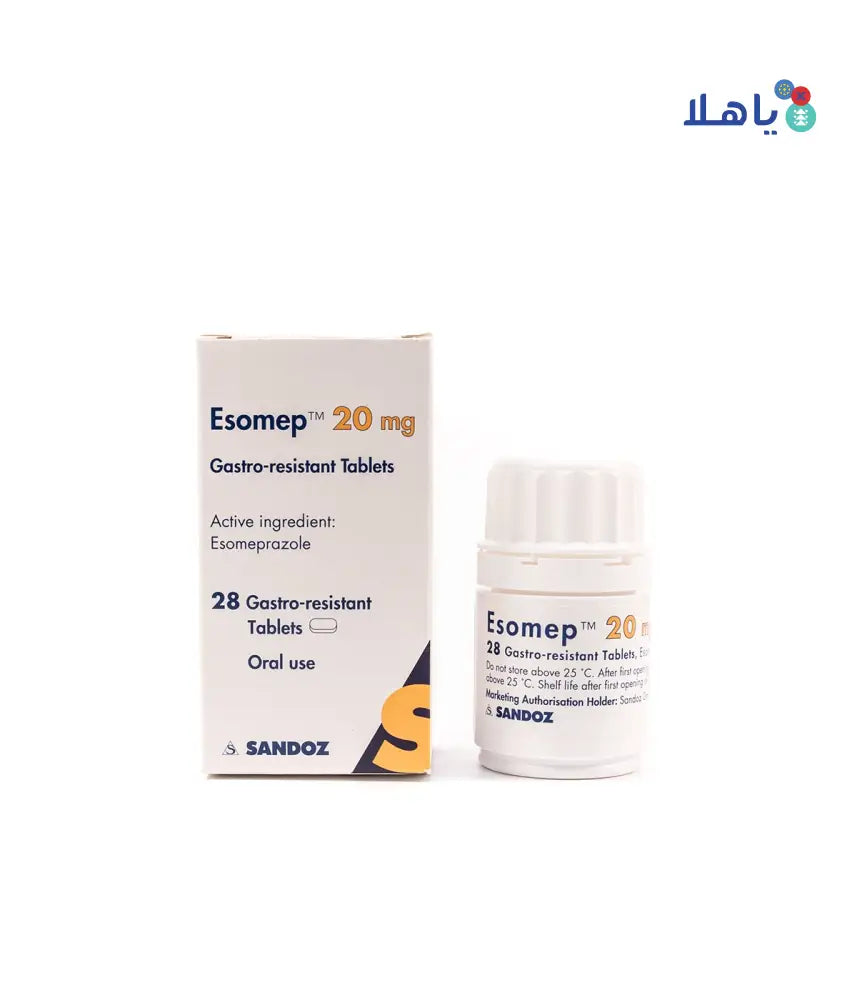 ESOMEP 20MG 28 GASTRO-RESISTANT TAB