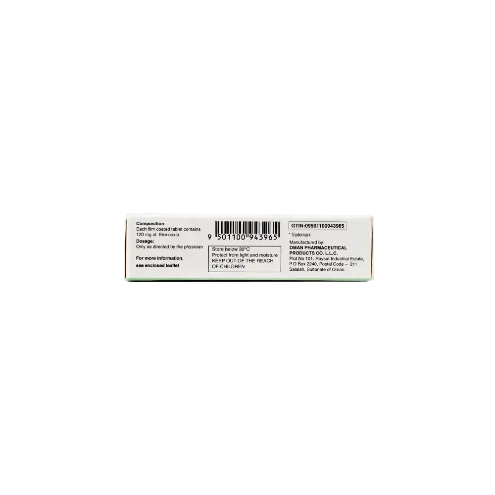 ZYNOVA - Etoxib - 120mg 7 Tablets - Pharmazone - 