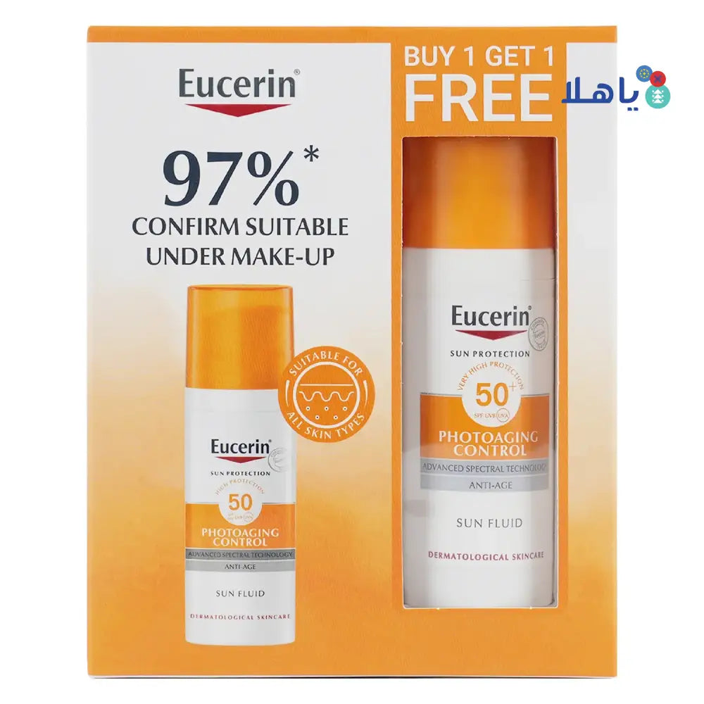 EUCERIN PHOTOAGING CONTROL SUN FLUID 50ML (1+1) OFFER