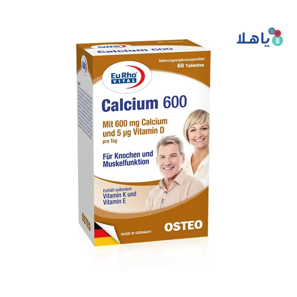 EURO PHARMA - Euro Vital Calcium 600Mg 60Tab. - Pharmazone - 