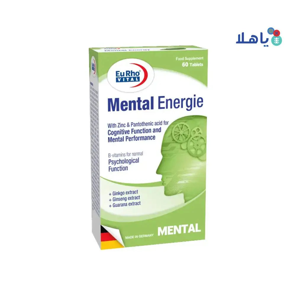 EURO PHARMA - Euro Vital Mental Energie 60Tab - Pharmazone - 