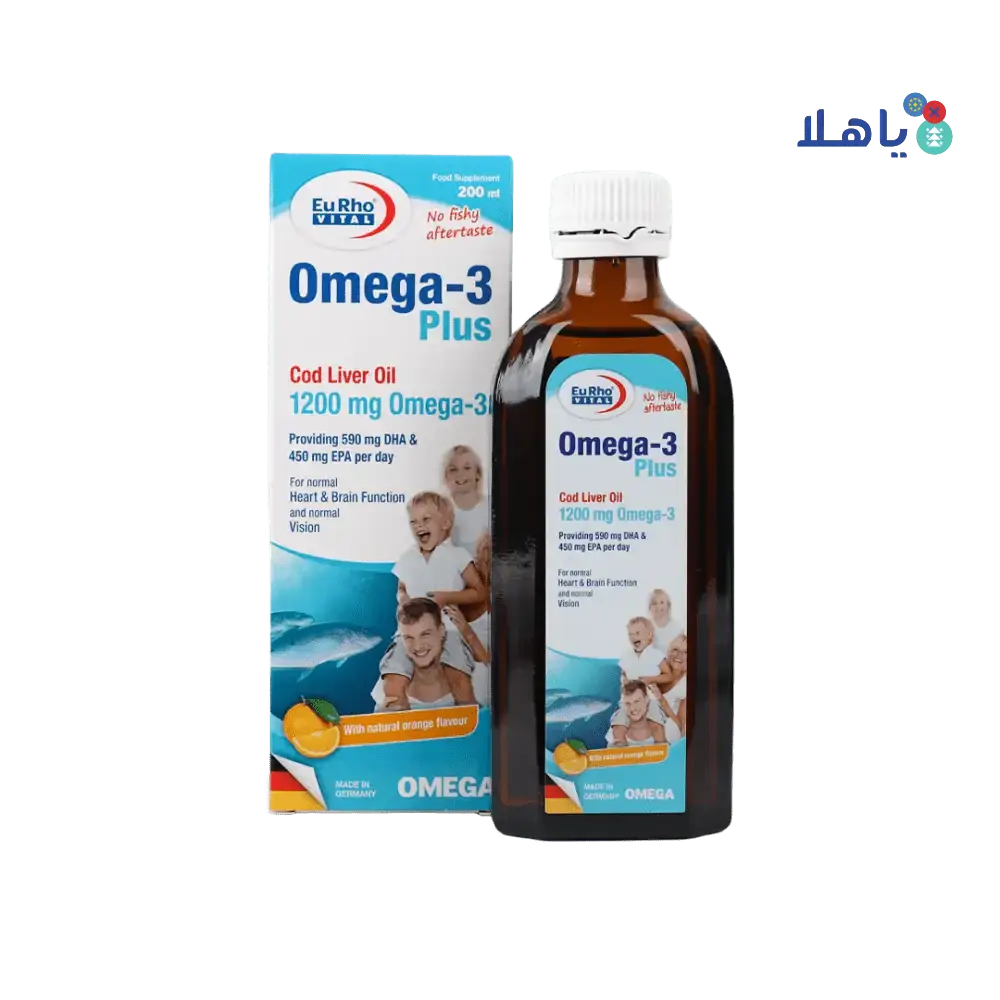 EURO PHARMA - Euro Vital Omega - 3 Plus Syrup 200Ml - Pharmazone - 