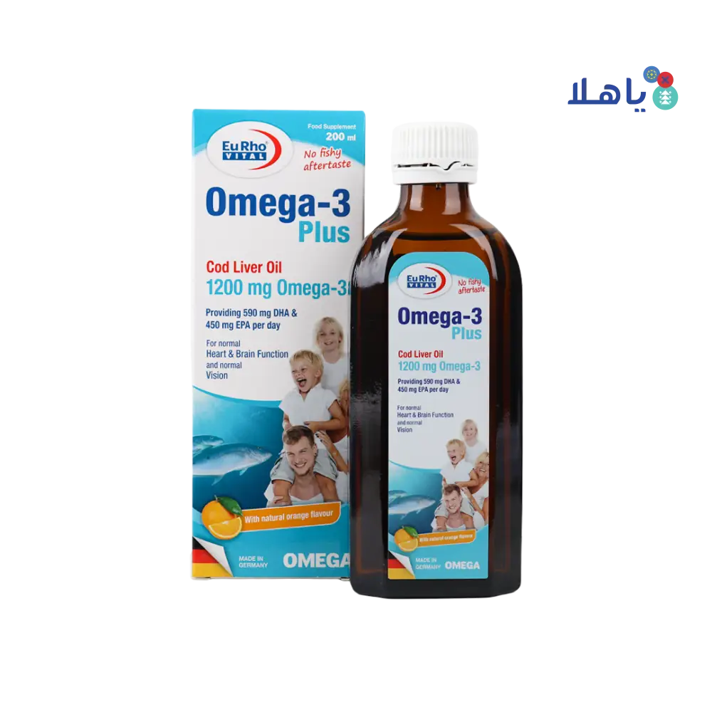 EURO VITAL OMEGA-3 PLUS SYRUP 200ML