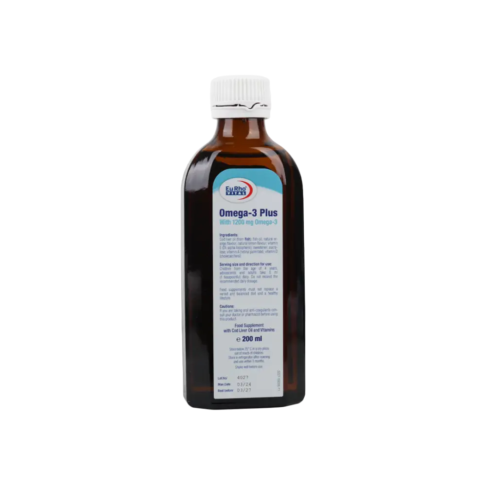 EURO VITAL OMEGA-3 PLUS SYRUP 200ML