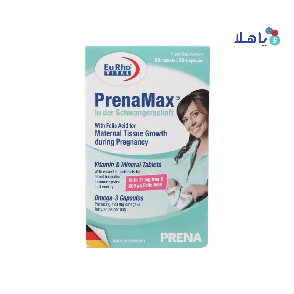 EURO PHARMA - Euro Vital Prenamax During Pregnacy 60T+30C - Pharmazone - 