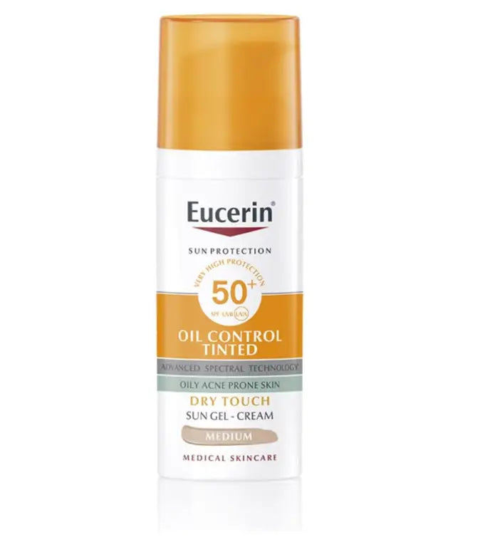 Eucerin Oil Control SPF50+ Sun Tinted Cream 50Ml-Dry Touch