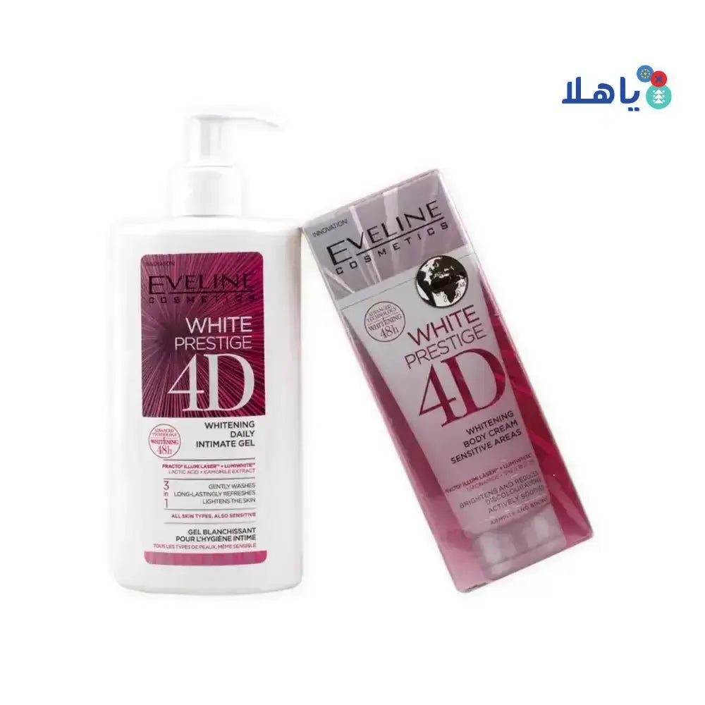 Pharmazone - Eveline 4D Whitening Intimate Gel + Sensitive Areas Cr Set - Pharmazone - 