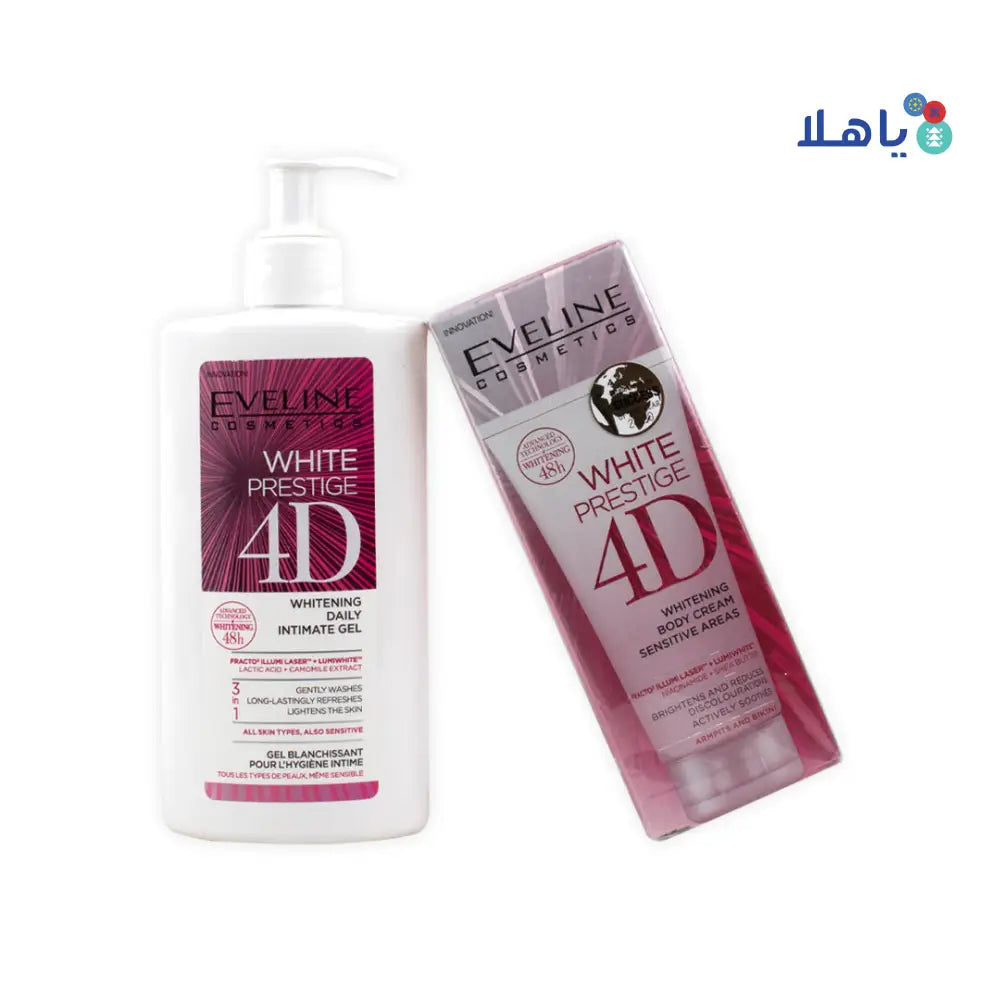 Eveline 4D Whitening Intimate Gel + Sensitive Areas Cr Set