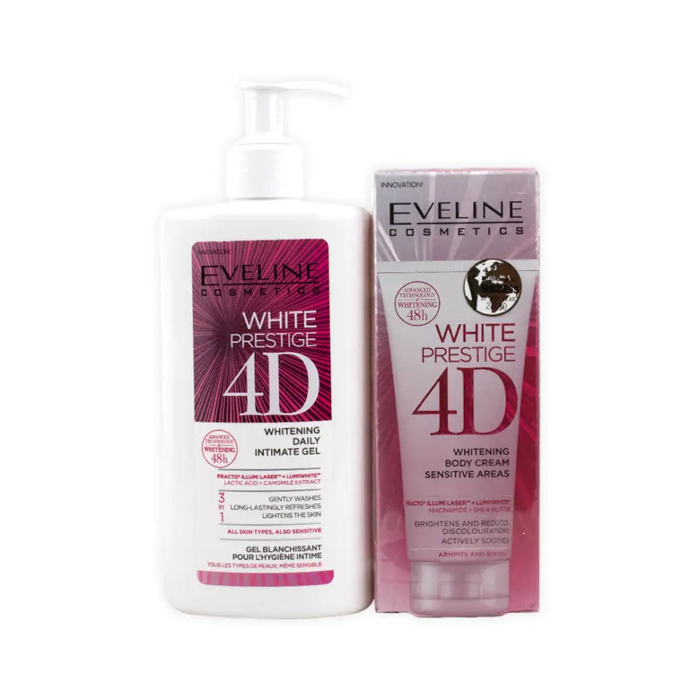 Eveline 4D Whitening Intimate Gel + Sensitive Areas Cr Set