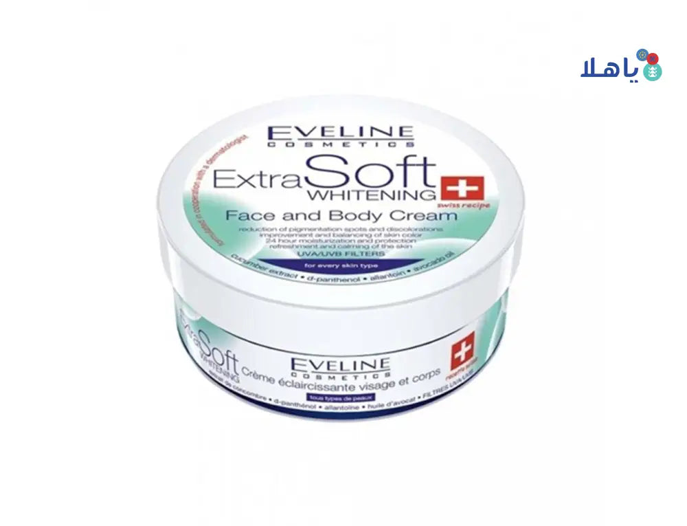 EVELINE EXTRA SOFT WHITENING FACE & BODY CR 200ML