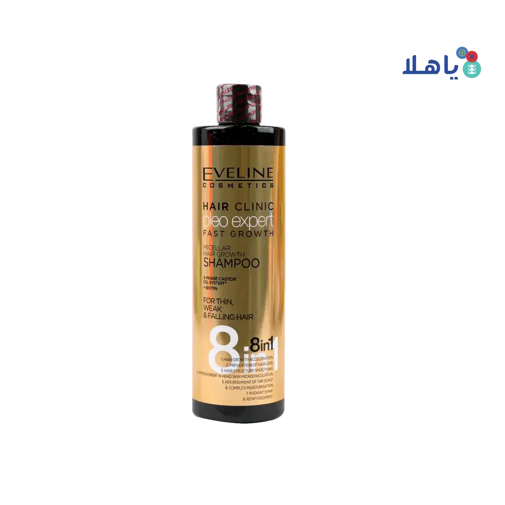 EVELINE - Eveline Hair Clinic Micellar Hair Growth Shampoo 8in1 400ml - Pharmazone - 