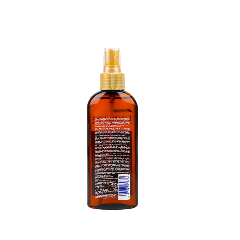 Eveline Sun Care Oil With Tan Accelerator Spf 6 150ml