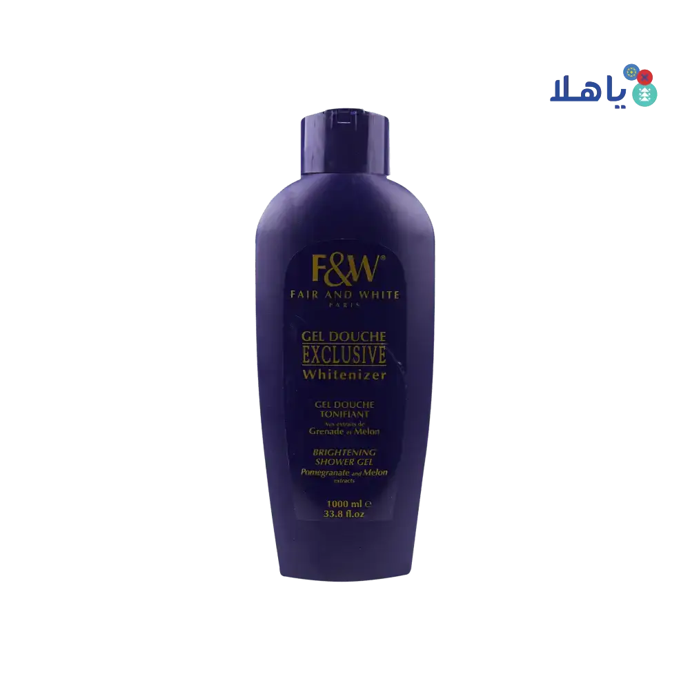 F&W - FAIR AND WHITE EXCLUSIVE WHITENIZER BRIGH SHOWER GEL 1000ML - Pharmazone - 