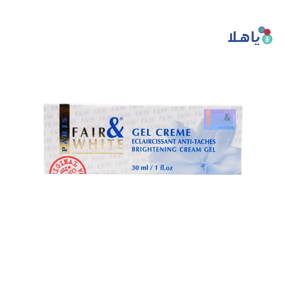 F&W - Fair And White Gel Cream Bleaching 30Ml - Pharmazone - 