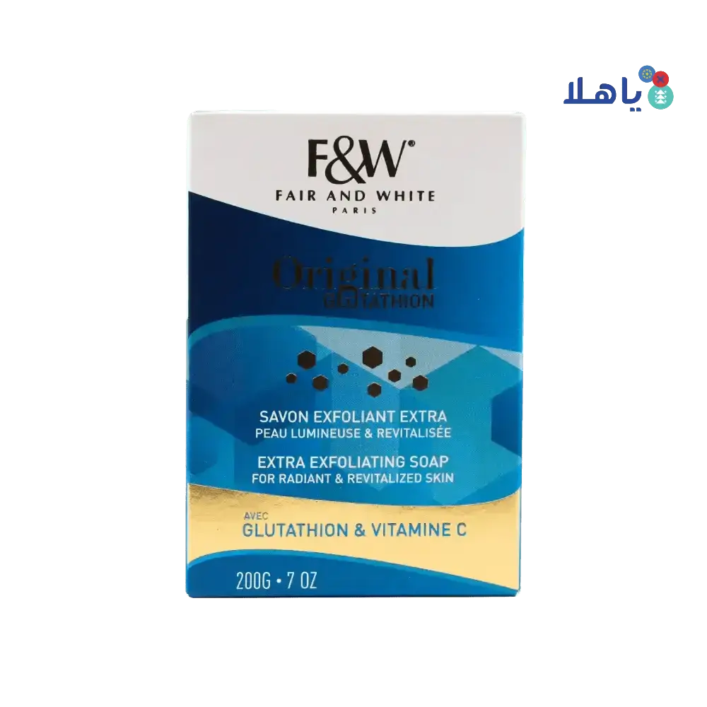 F&W - Fair And White Glutathion Extra Exfoliating Soap 200G - Pharmazone - 