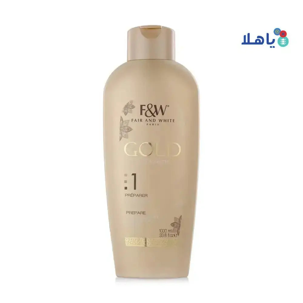 F&W - FAIR AND WHITE GOLD ULTIMATE ARGAN RADIANC SHOWER GEL 1000ML - Pharmazone - 