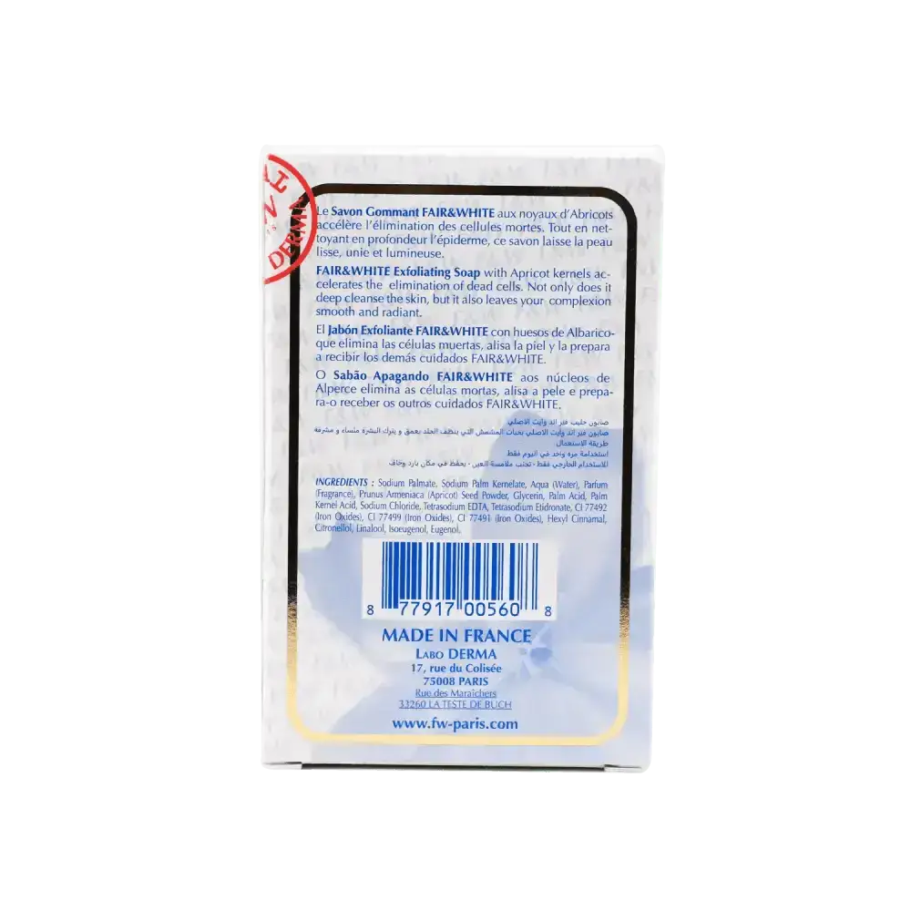 F&W - Fair And White Gommant Soap White 200Gr - Pharmazone - 