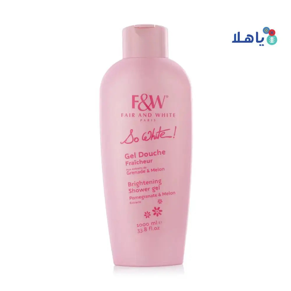 F&W - FAIR AND WHITE SO WHITE BRIGHTENING SHOWER GEL 1000ML - Pharmazone - 