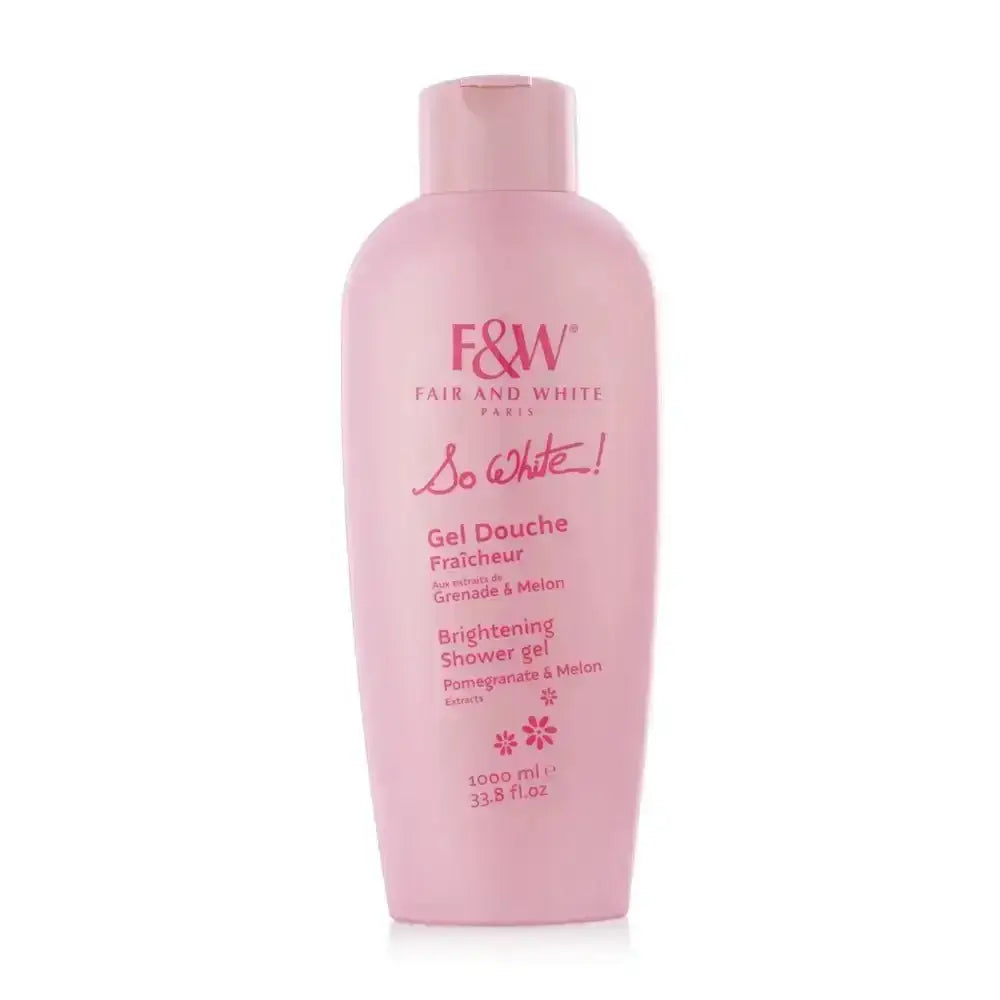 F&W - FAIR AND WHITE SO WHITE BRIGHTENING SHOWER GEL 1000ML - Pharmazone - 