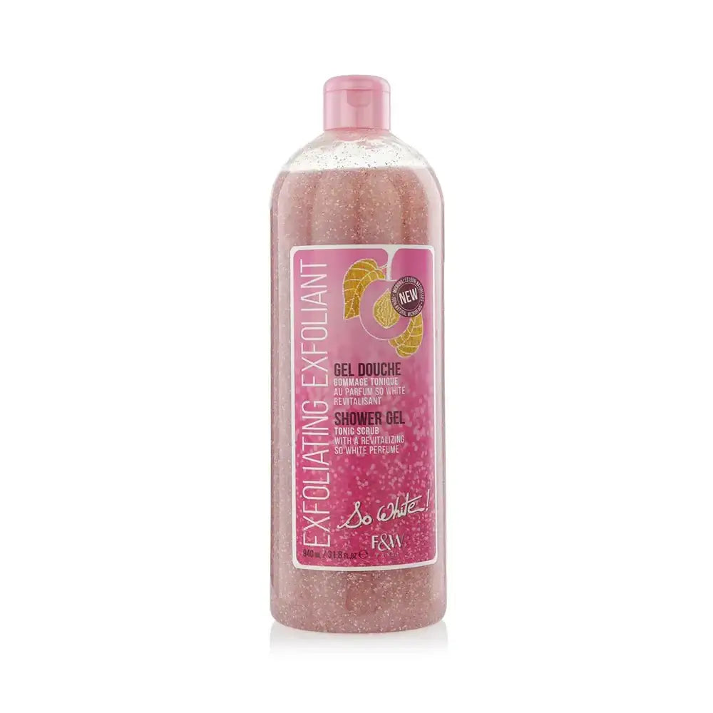 F&W - FAIR AND WHITE SO WHITE SHOWER GEL TONIC SCRUB 940ML - Pharmazone - 