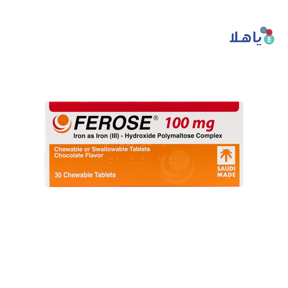 FEROSE 100MG 30 CHEWABLE TABLETS