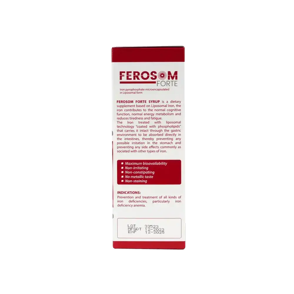 UNITED PHARMA - Ferosom Forte Syrup 200Ml - Pharmazone - 