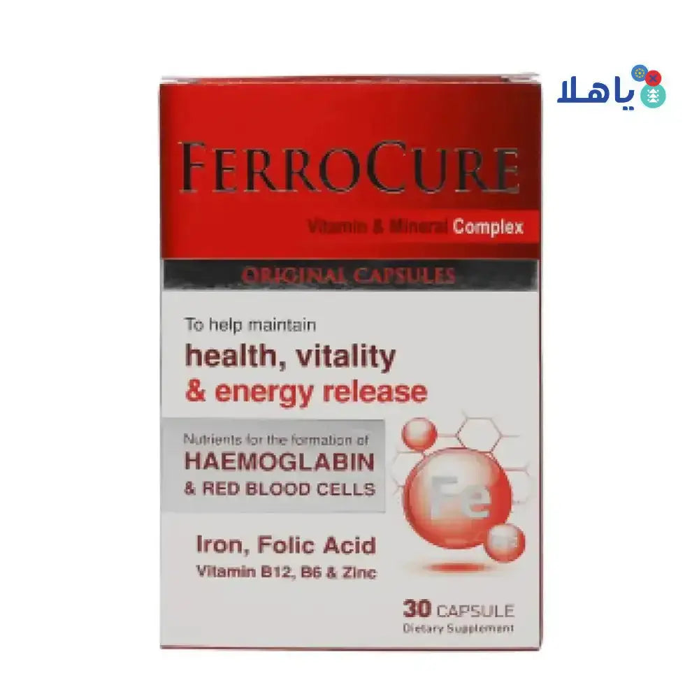 FERROCURE - Ferrocure Vitamin & Mineral Complex 30 Capsule - Pharmazone - 