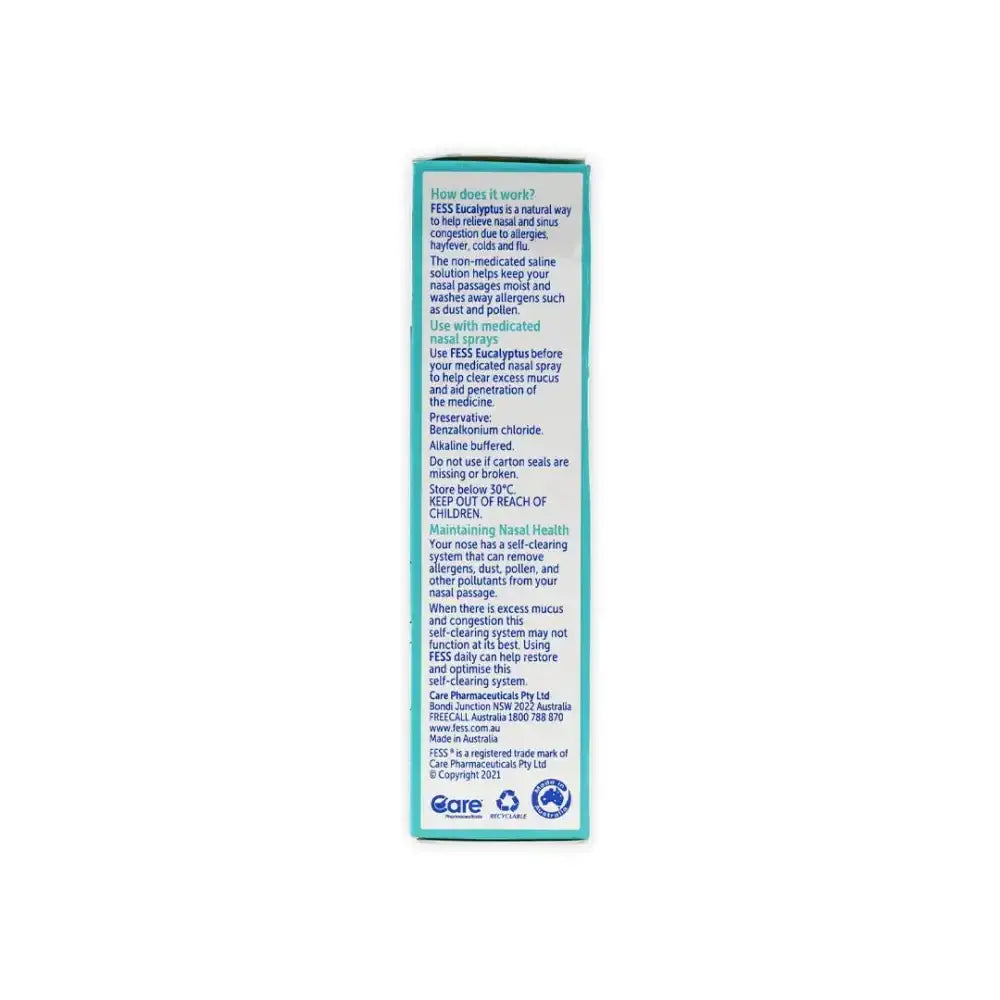 Fess - Fess Eucalyptus Saline Nasal Spray 30Ml - Pharmazone - 